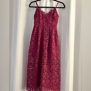 ASTR The Label A Line Lace Midi Dress
